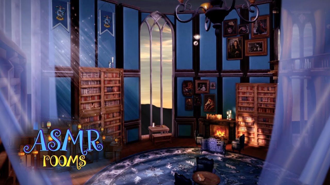 Harry Potter Inspired Asmr Ravenclaw Tower Common Room Magical Ambience And Animation