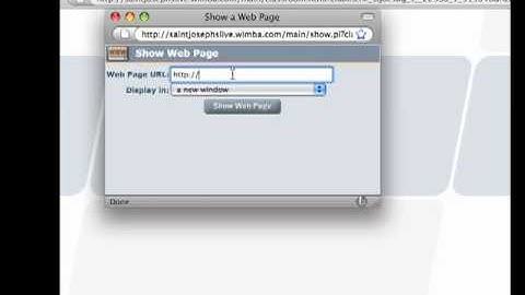 Using Web Content in Live Wimba Sessions