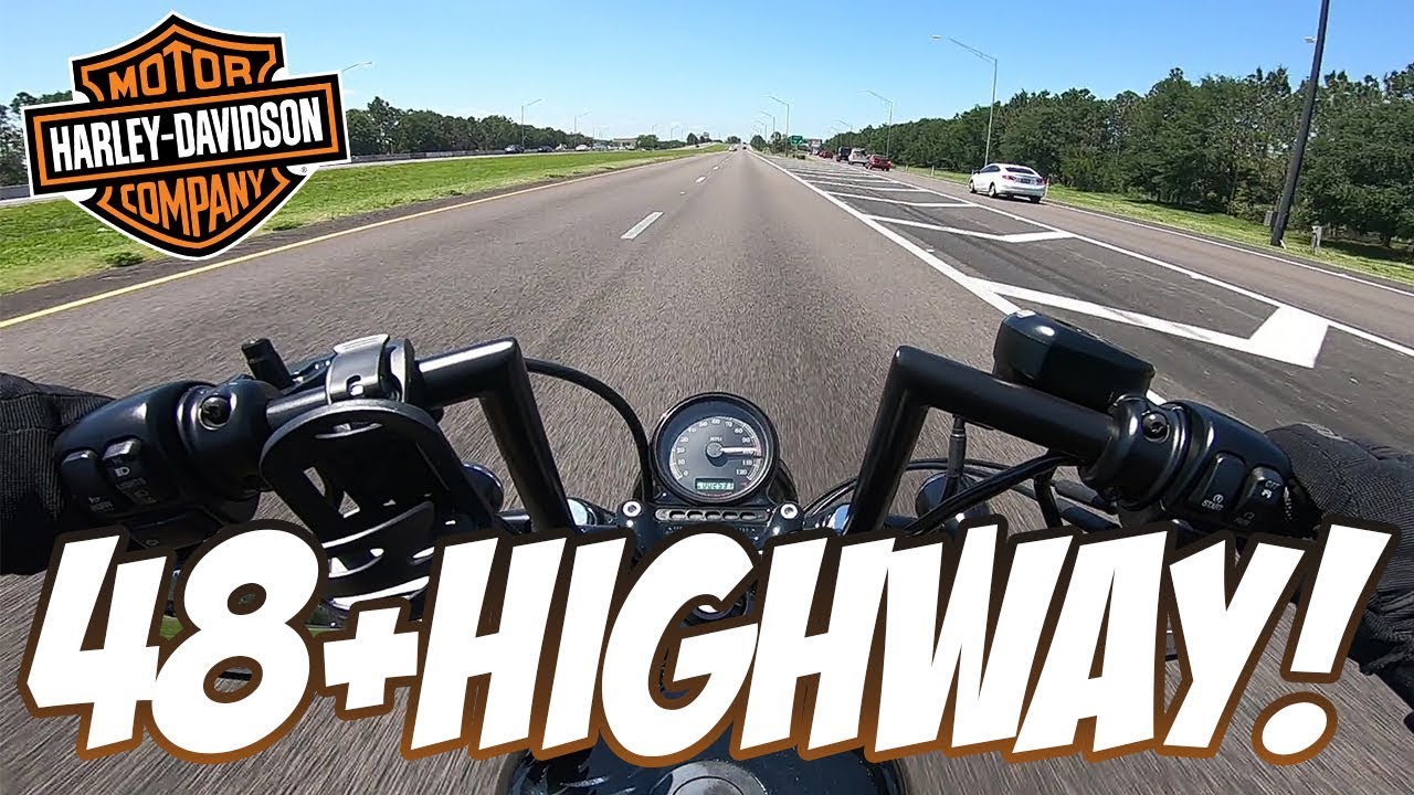 Harley Sportster 48 on the Highway / Interstate