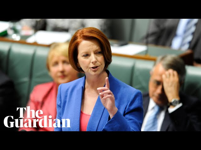 Julia Gillard misogyny speech voted most unforgettable Australian TV moment: watch in full class=