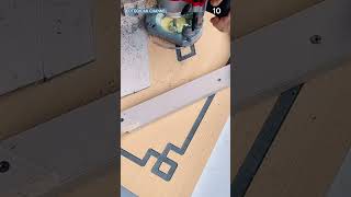 The process of making patterns on wooden boards with modern tools #shorts