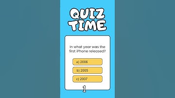 In what year was the first iPhone released? Quiz Challenge #quizshorts #generalknowledge #knowledge