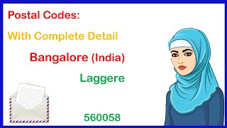 Postal Code of Laggere Bangalore Karnataka India Pincode postcode zipcode