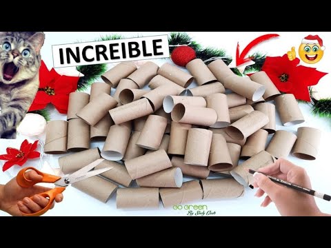 3 IDEAS para NAVIDAD 🎄 con ROLLOS DE PAPEL HIGIENICO O TUBOS DE CARTÓN 🎅 #manualidadesnavidad