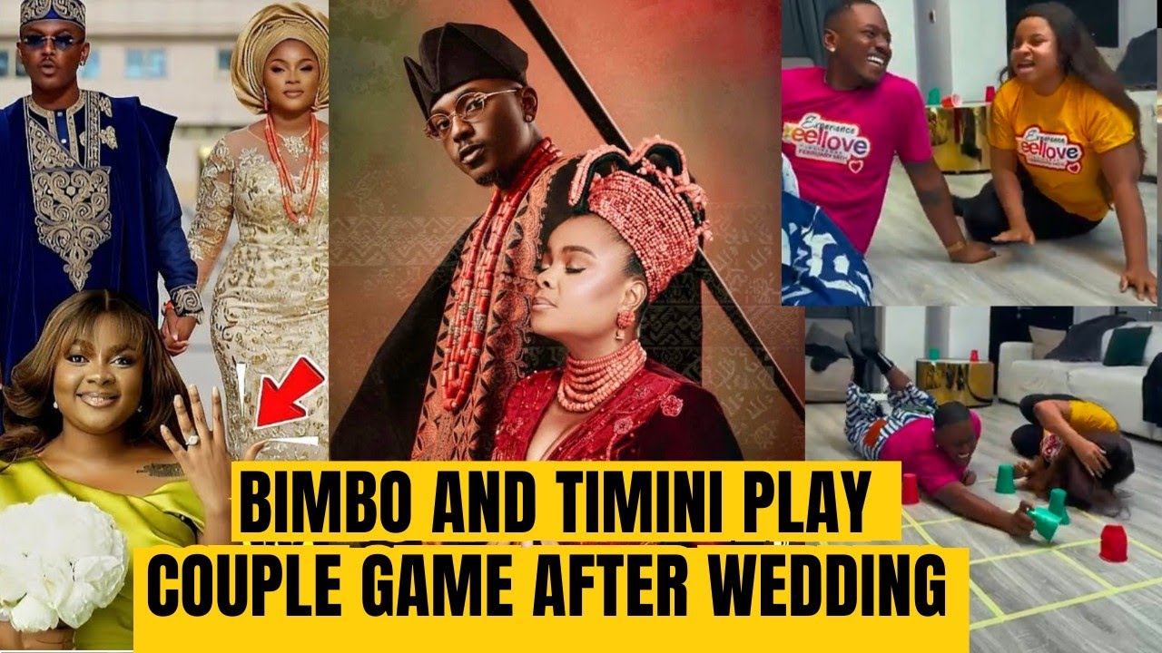 Посмотрите, как Бимбо Адемойе и Тимини Эгбесон играют в парные игры после свадьбы 💍 Так романтично 🖤