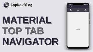 MaterialTopTabNavigator | React Native | AppDevBlog