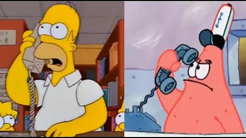 Homer Simpson calls Patrick Star