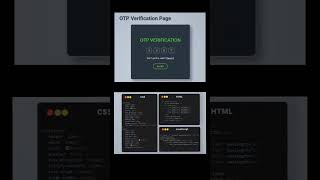 OTP Verification System using HTML, CSS, & JavaScript | Complete Tutorial #shorts #html #css