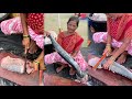 मालवणच्या कुबल काकींची सुरमई कापण्याची कला जगात भारी💯#yt #kokan #fish 