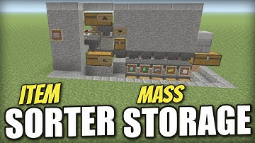Minecraft Bedrock - ITEM SORTER 🗃️ ( Mass Storage )[ Tutorial ] MCPE / Xbox / Switch / Windows 10