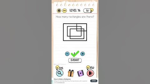 Brain Test Level 76 How many rectangles are there