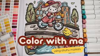 Color With Me Cozy Europe Cute Colouring Book by Jade Summer Paris