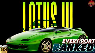 Which Version of Lotus III Did I Rank No. 1 (4K/60FPS) Remaster #lotus #retrogames #retrogaming