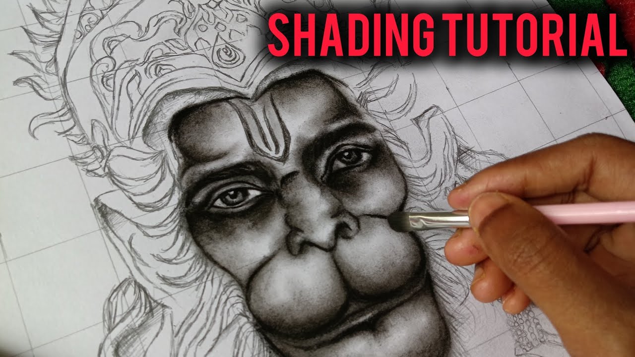 Hanuman Ji Shading Tutorial 😍 Part - 1. How to do shading Step by step ...