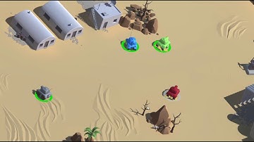 Second AI NPC (Red Tank) Seek, Flee and Wander behavior