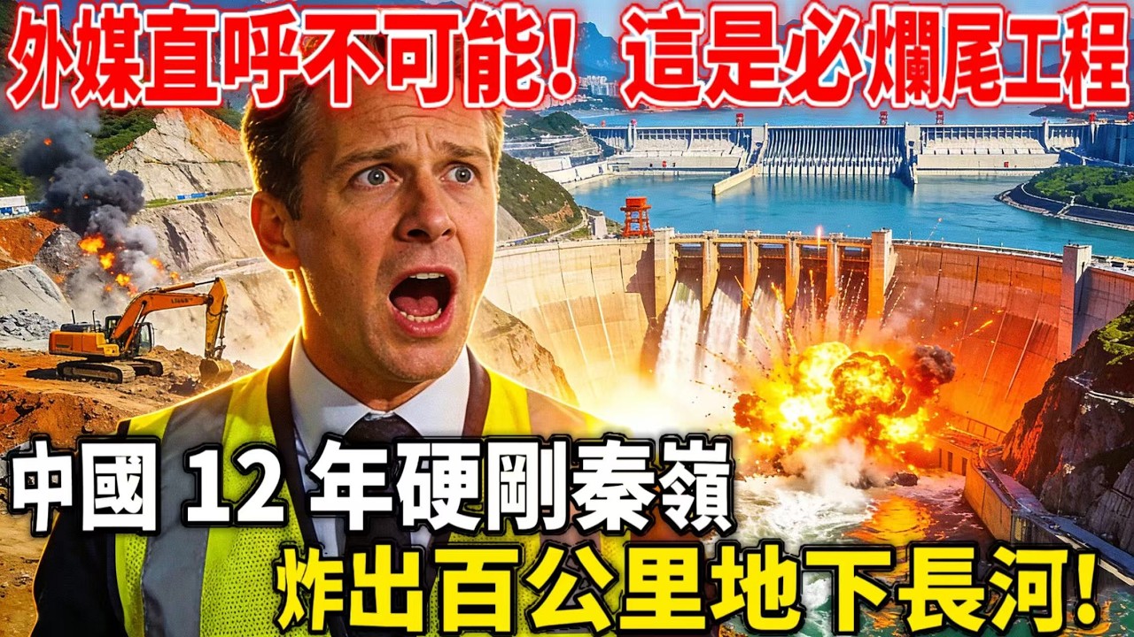老外說這工程必爛尾！中國砸2000億炸穿秦嶺，12年幹成全球最瘋水利工程