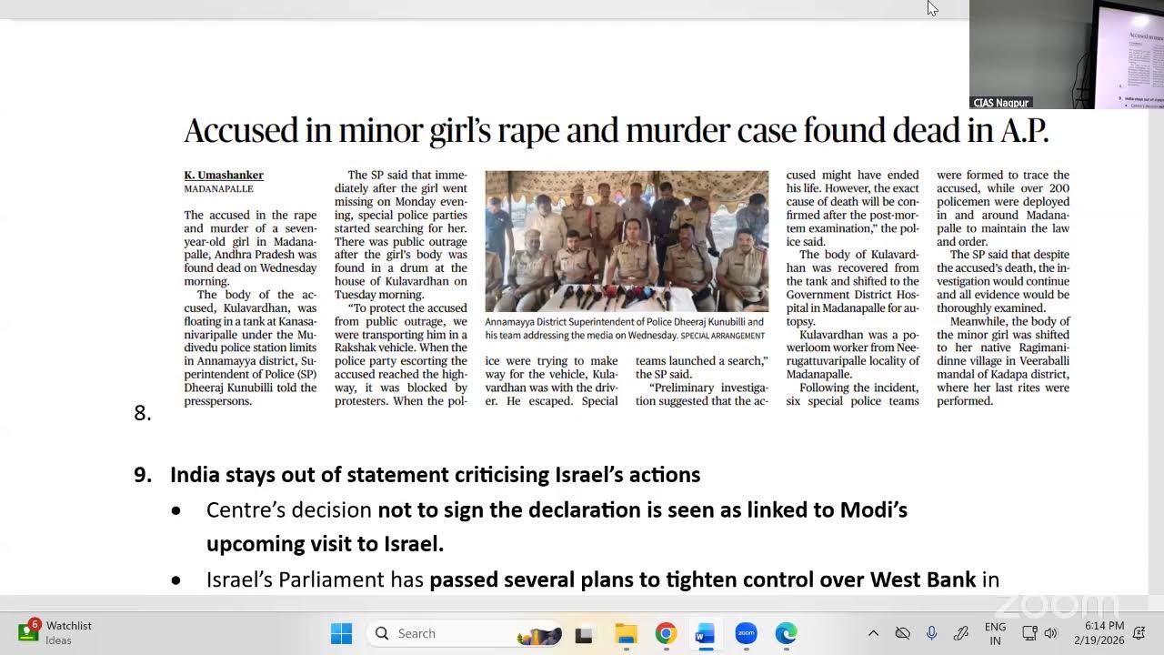 Current Affairs by Chaitanya Sir 19th Feb 2026