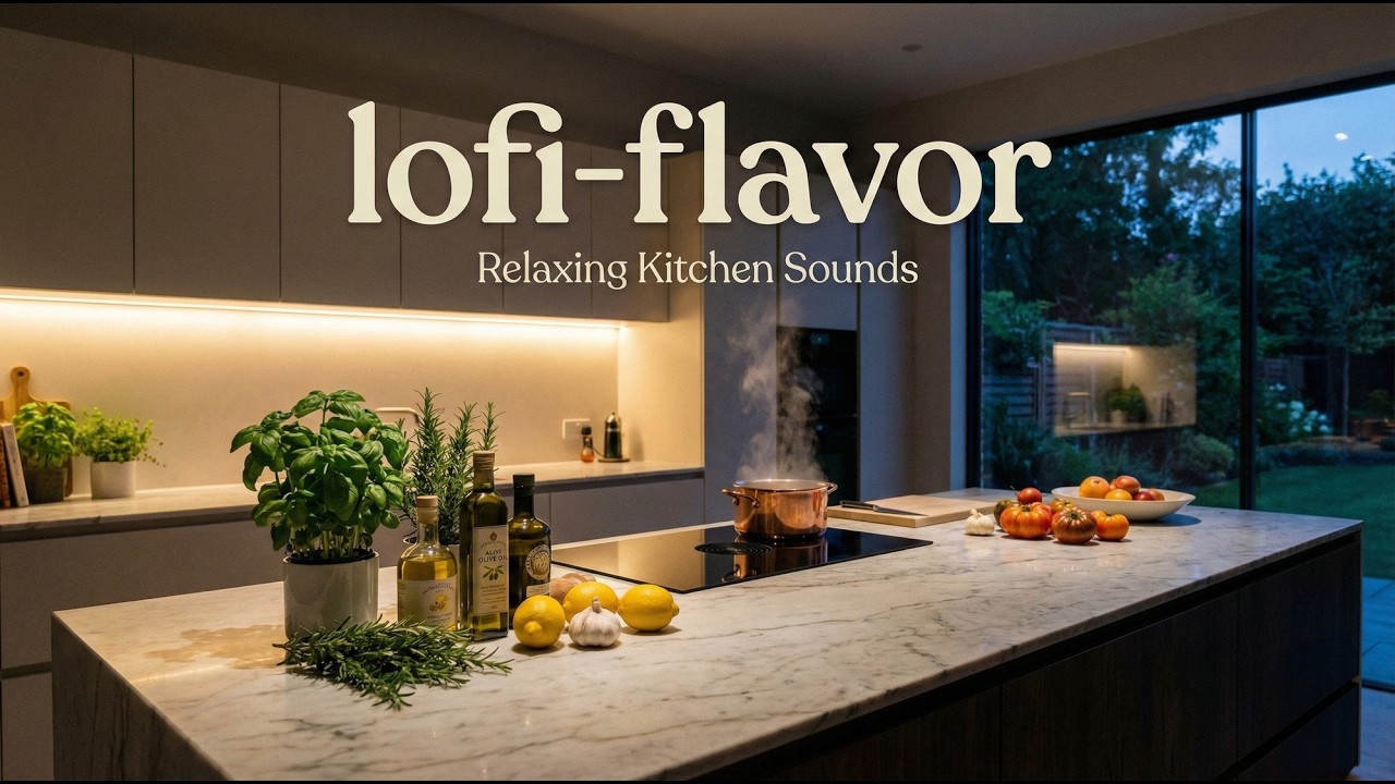 Morning Cafe Vibes ☕ Chill Lo-fi Beats & Kitchen ASMR to Relax/Study | lofi-flavor