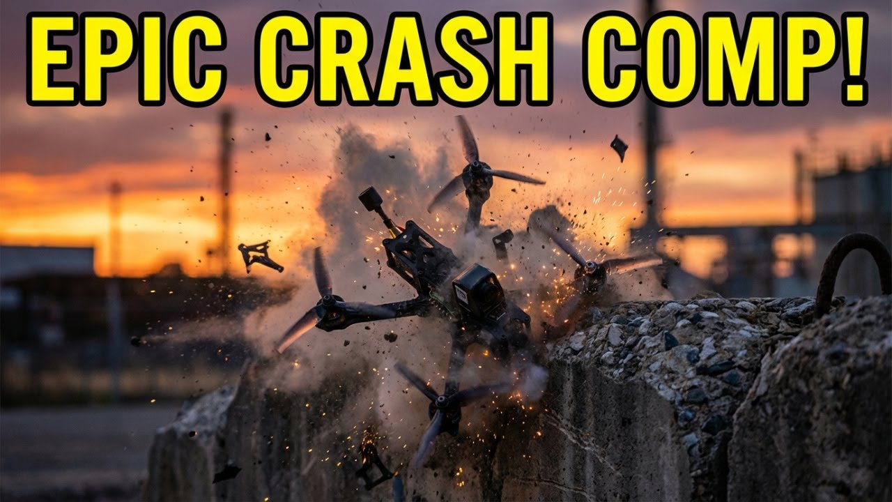 FPV crash compilation - the reality of learning