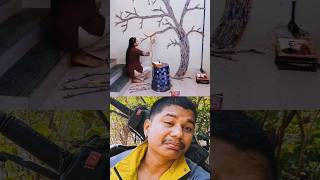 Amazing Wall Decor Idea using Newspaper &amp; Dried Leaves! 🌳✨