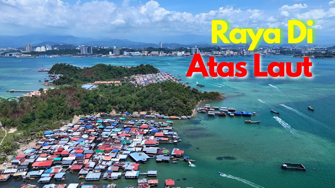 Raya di Kg. Pulau Gaya atas laut - YouTube