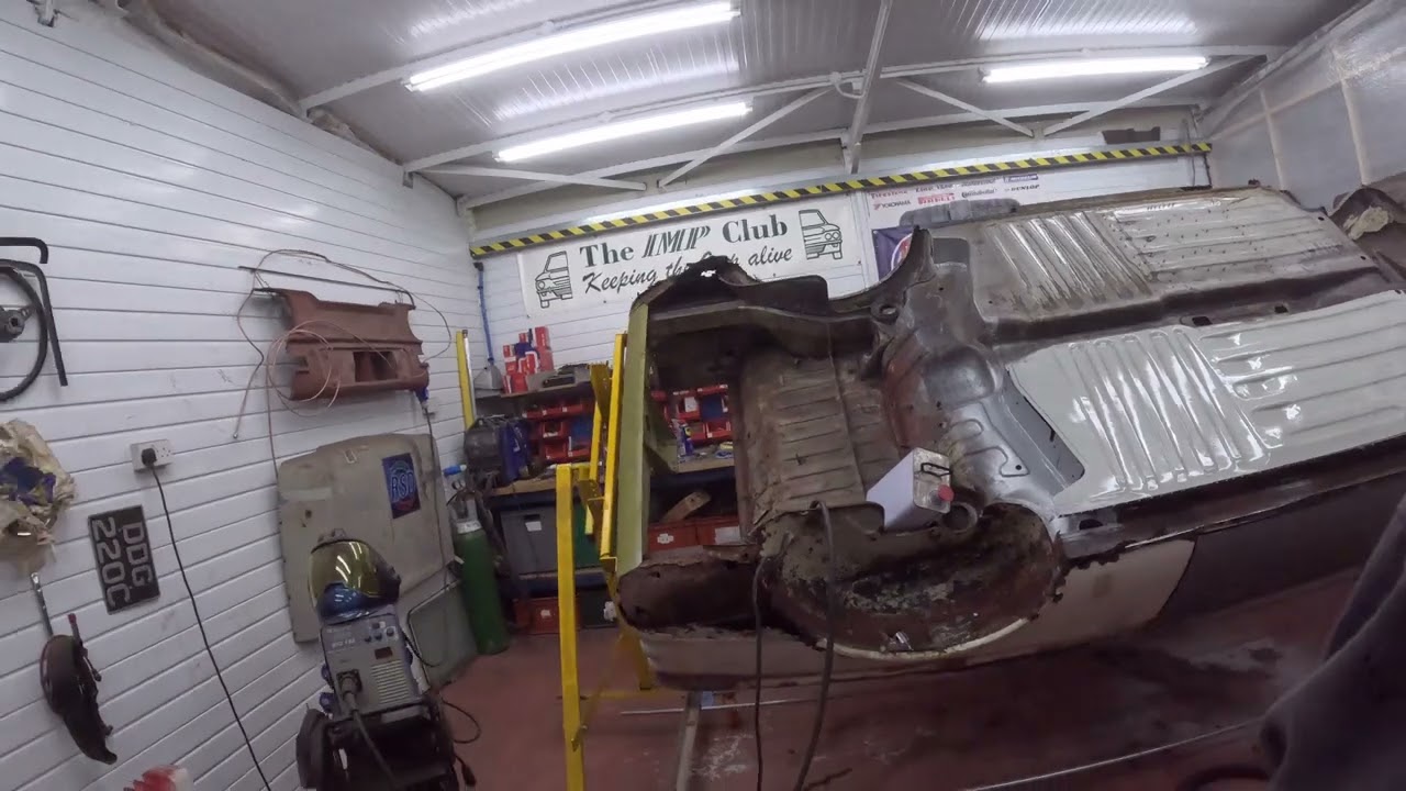 Passenger Side Floor Pan Replacement Using Ex-pressed Steel Panels half floor