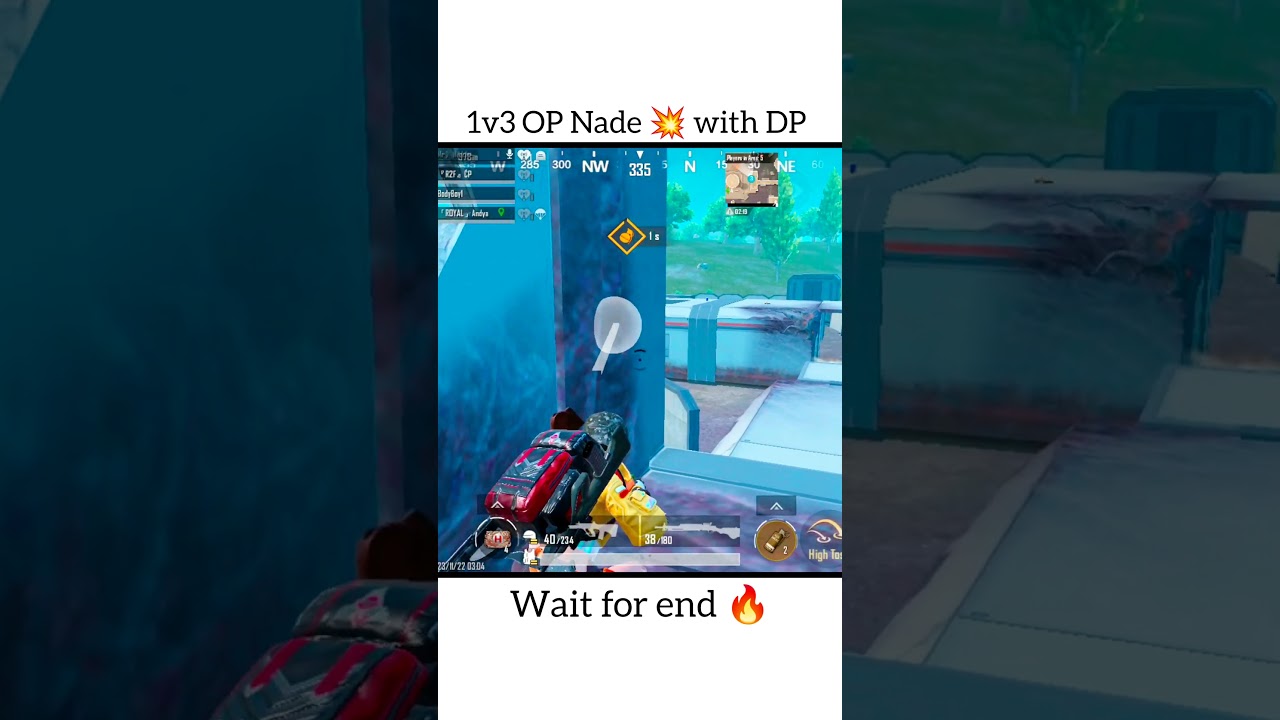 1v3 OP Nade 💥 wait for End 🔥