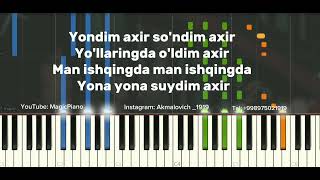 Xamdam Sobirov & Gulinur - Yuragimni yaraladi Karaoke 🎤 tekst Lyrics #karaoke #magicpiano