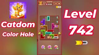 Catdom Color Hole Level 742 Walkthrough [NEW UPDATE] 🐱🟣 | Relaxing Color Puzzle Game | Go Answer