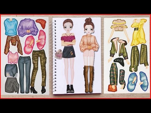 Sticker dán hình thiết kế thời trang búp bê Top model P2 - Sticker doll top model toys (Chim Xinh)