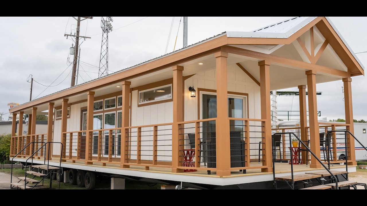 2 Bedroom Mini Mansion Tiny Home Cabin wrap around porch Tiny Houses