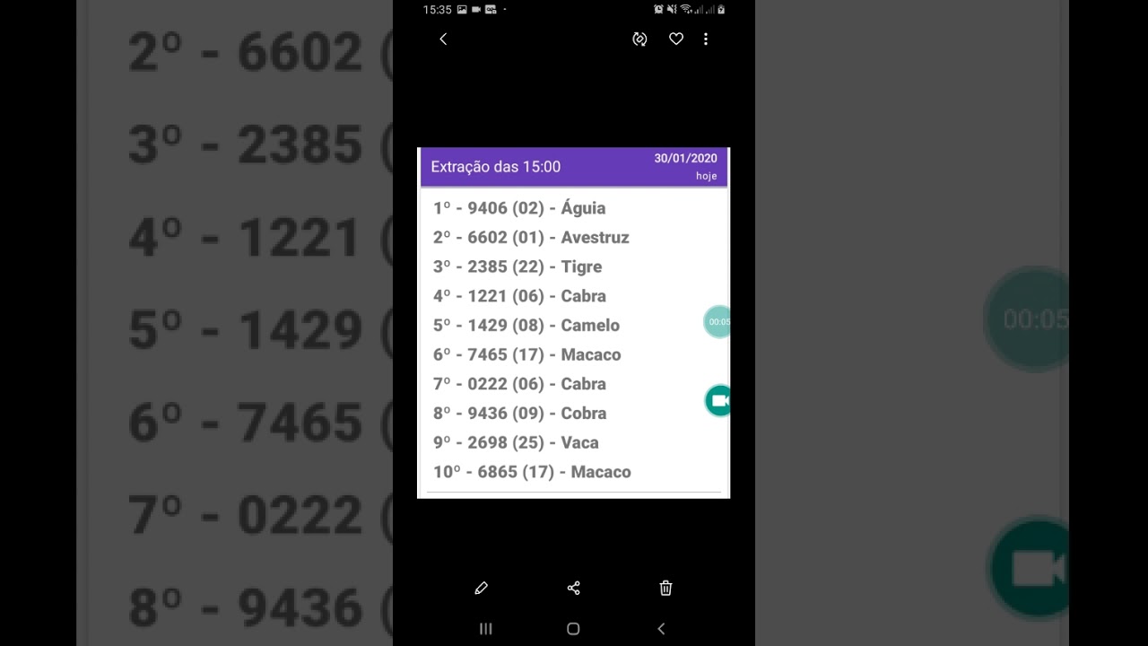 Resultado do jogo do bicho bahia 15hrs d 30.01.20 - YouTube