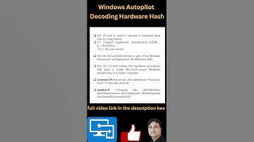 Decoding Device Hardware Hash #windowsautopilot #microsoftintune #intune #msintune #intunetutorials