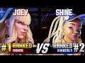 Sf6  joey 1 ranked manon vs shine 2 ranked kimberly  high level gameplay