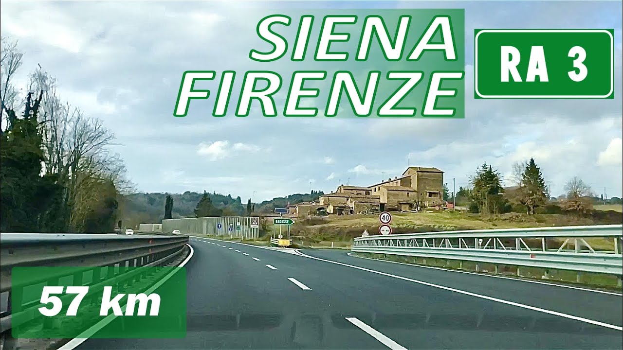 RA3 | SIENA - FIRENZE | Raccordo Autostradale Autopalio | Percorso completo