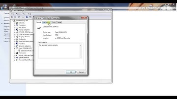 Procedure to set up COM port for PC control software