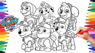 All New Paw Patrol Coloring Pages Chase Marshall Zuma Skye