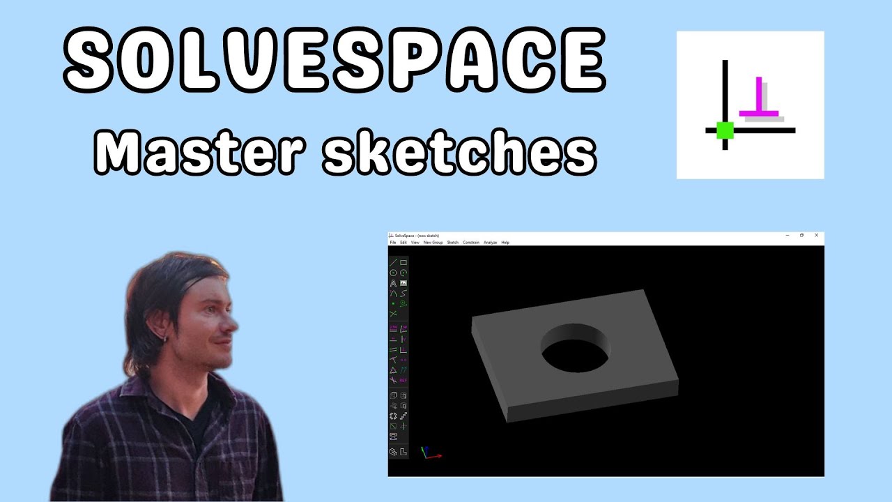 Solvespace master sketches - YouTube