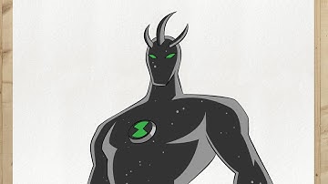 How to draw ALIEN X from BEN 10 step by step, VERY EASY for beginners
