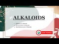 What are Alkaloids ( Alkaloids definition, Characteristics and Identification tests ) Pharmacognosy