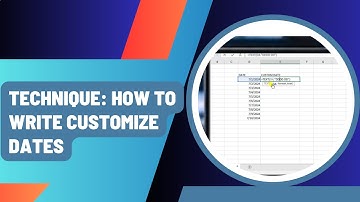 Mastering Custom Date Formats in Excel with Technique