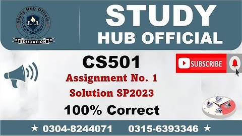 CS501 Assignment 1 Solution Spring 2023, CS501 Assignment 1 solution 2023, CS501 assig 1 solution
