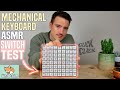 Mechanical keyboard asmr  72 switch sound test clicky typing soft spoken