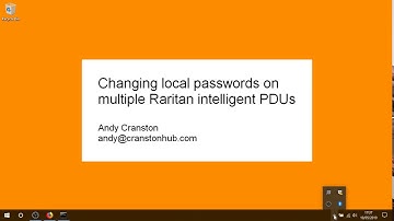 Changing local passwords on multiple Raritan intelligent PDUs