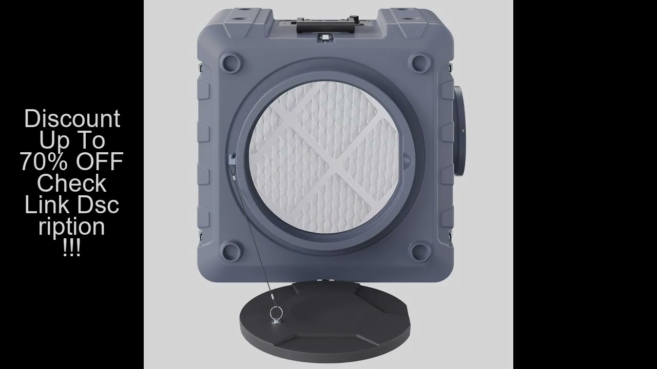 SucceBuy Air Scrubber with 3-Stage Filtration Stackable Negative Air Cleaner Machine with MERV10 for