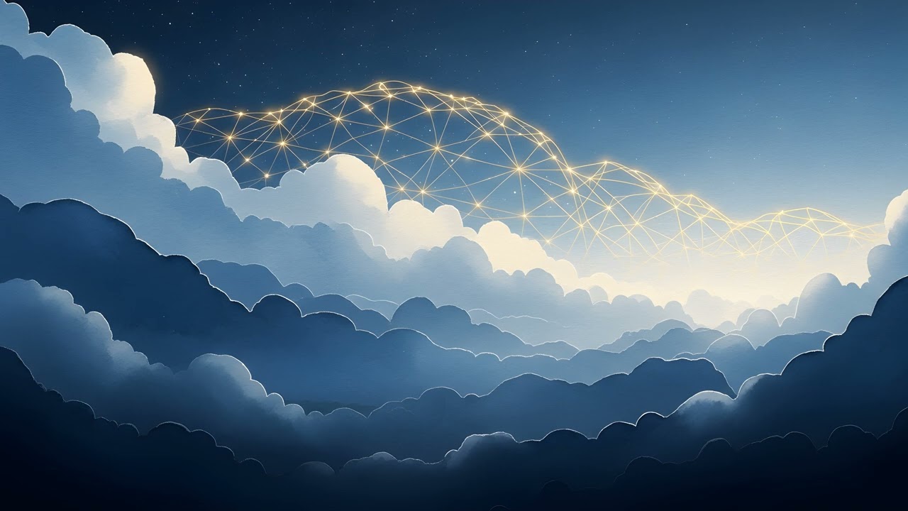 Auric Lattice Between Paper Clouds