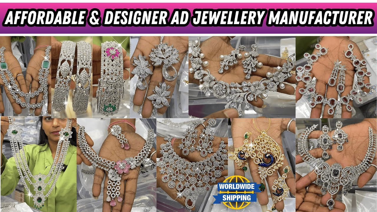 Best Quality AD Jewellery Manufacture | AD Pendant Set, Necklace & More | Wholesale Market Kolkata
