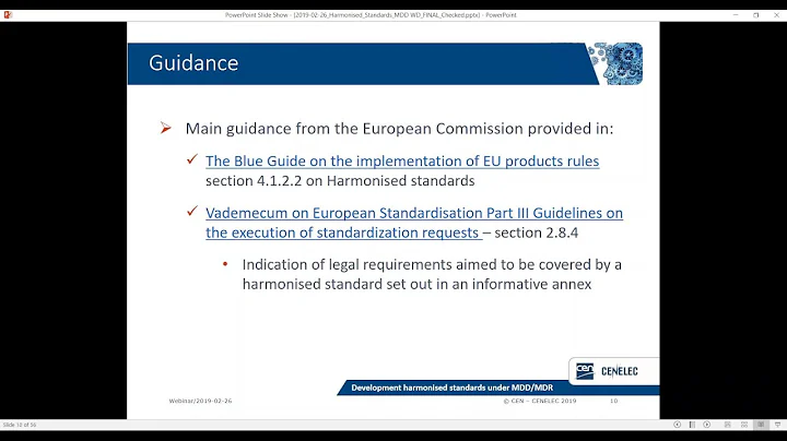 Webinar: Development of harmonised standards under the MDD/MDR