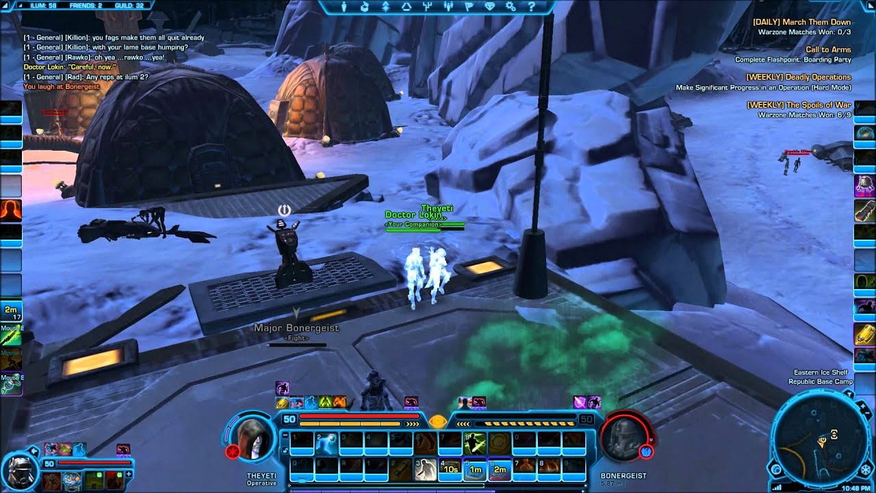 SWTOR: Imperial Agent back stabbing some fat kids