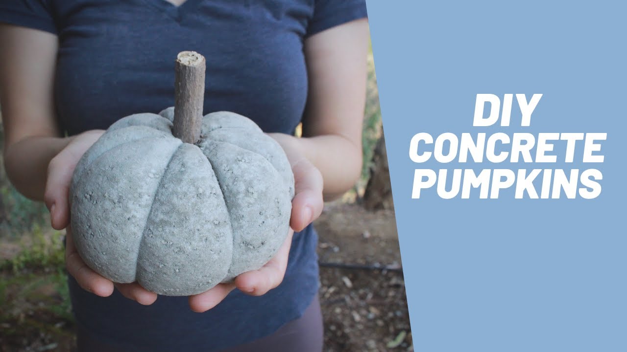 DIY Easy Concrete Pumpkins - LIGHTWEIGHT Papercrete Mixture